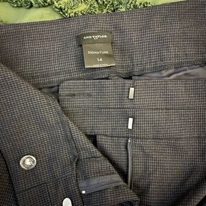 Ann Taylor Checkered Signature Trousers